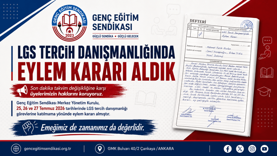 LGS Tercih Danışmanlığında Eylem Kararı Aldık
